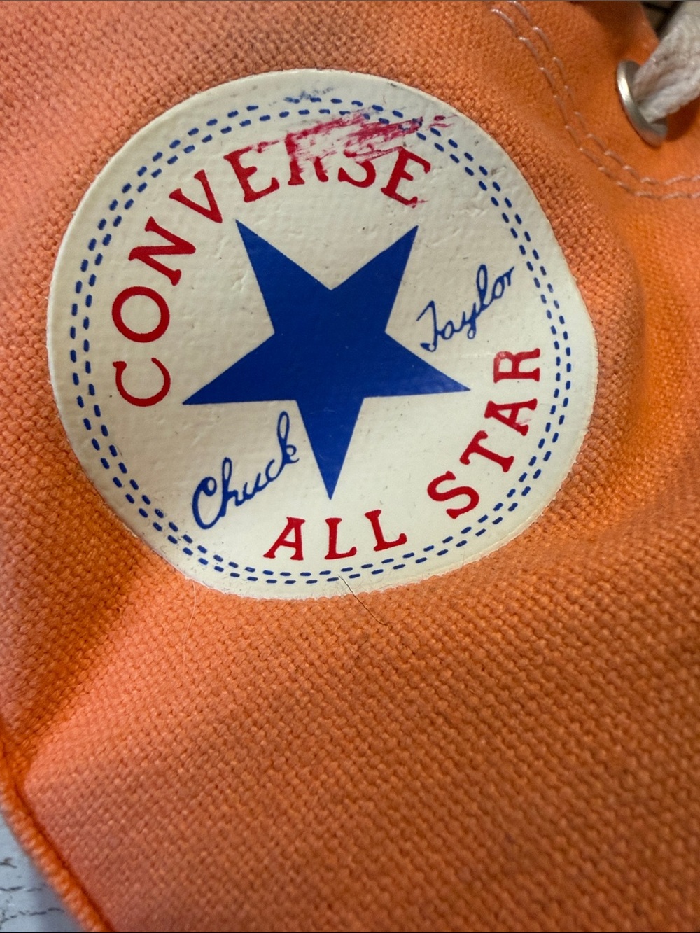 Converse Orange High Top Chuck Taylor Sneakers - Picture 4 of 5